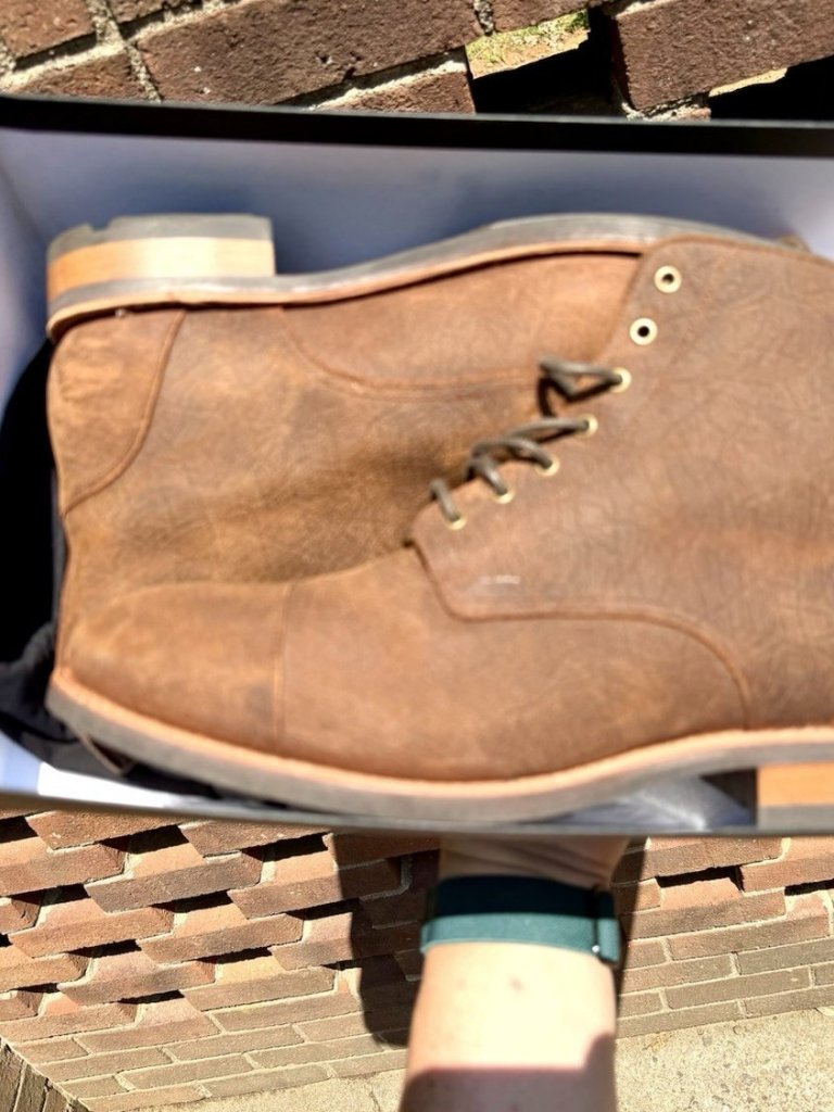 Taft The Dragon Men Boots Size 10 Rust Brown Textured Leather Cap Toe Nib 952029 — image 5 of 8